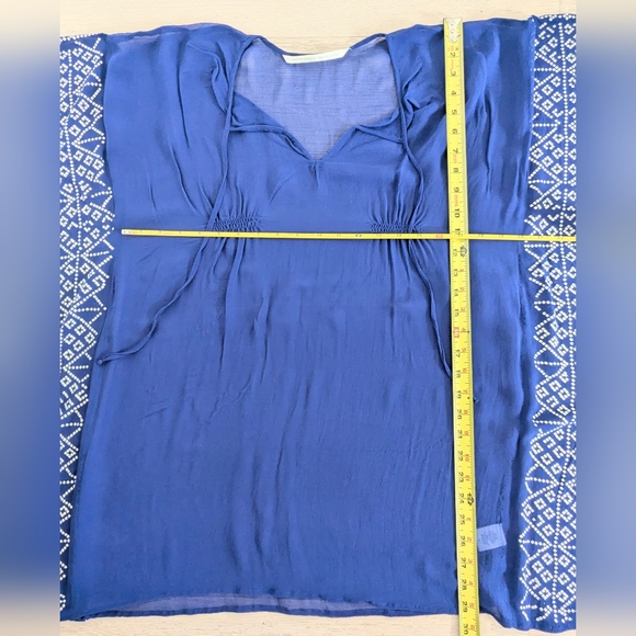 TWELFTH STREET BY CYNTHIA VINCENT Violet Blue Tunic W/ Silver-Tone Detail; SizeS - Picture 11 of 16